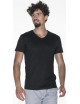 Herren-T-Shirt mit V-Ausschnitt in Schwarz von Promostars