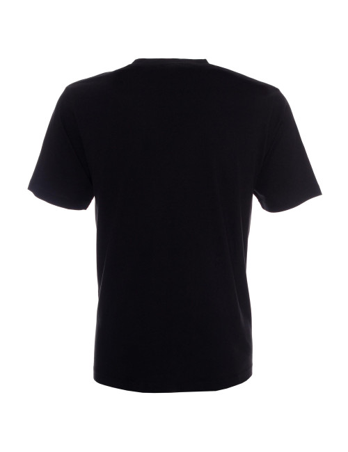 Promostars V-NECK T-SHIRT Men`s BLACK print embroidery logo silkscreen