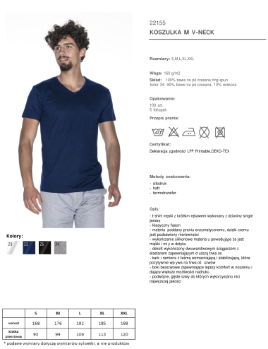 Promostars Herren-T-Shirt mit V-Ausschnitt, DTG-Druck, Stickerei, Siebdruck, Firmenlogos