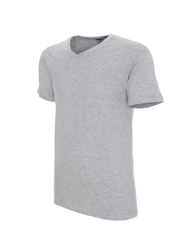 V-neck t-shirt light gray melange Promostars