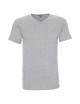 Promostars V-NECK Men`s T-SHIRT LIGHT GRAY MELANGE silkscreen embroidery logo