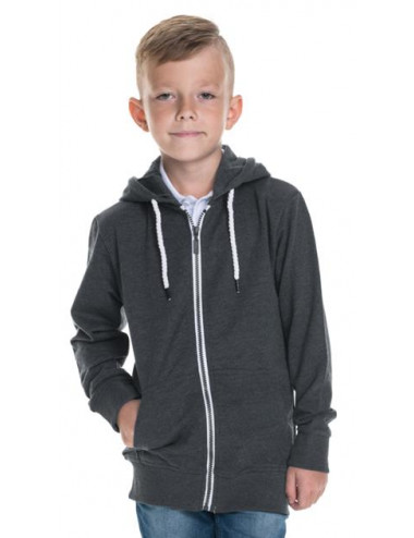 Hoody Kid Kinder-Sweatshirt Dunkelgrau Melange Promostars