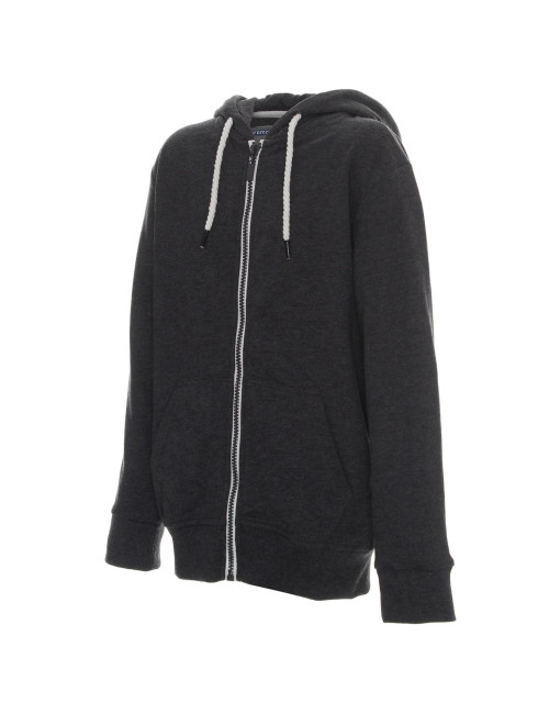 HOODY KID BLUZA Dziecięca CIEMNY SZARY MELANŻ nadruk haft sitodruk