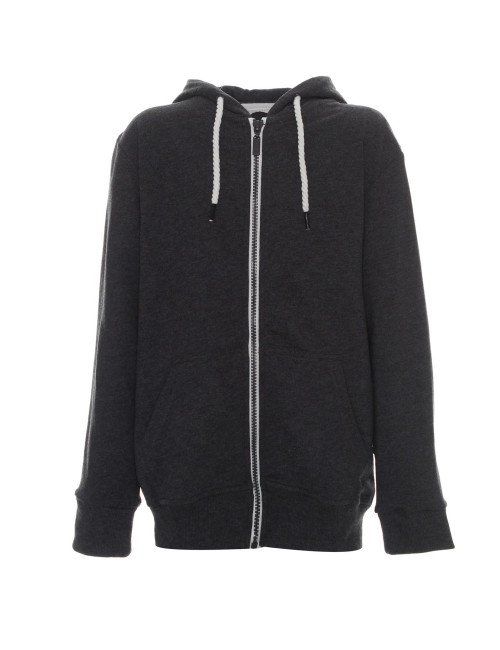 HOODY KID BLUZA Dziecięca CIEMNY SZARY MELANŻ nadruk haft sitodruk