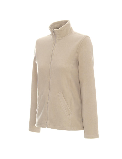 Promostars Damen SWEATSHIRT LADIES` DOUBLE BEIGE Stickerei, Siebdruck-Logo