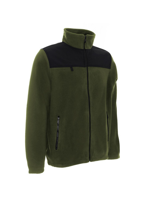 Promostars BLUZA Męska GUARD KHAKI/CZARNY haft sitodruk logo nadruk