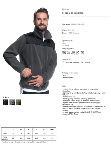 Promostars Herren SWEATSHIRT GUARD GRAU/SCHWARZ Stickerei, Siebdruck, Logodruck