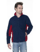 Promostars Men`s SWING SWEATSHIRT NAVY/DARK RED embroidered company logo