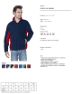 Promostars SWING SWEATSHIRT für Herren, MARINEBLAU/DUNKELROT, Stickerei mit Firmenlogos