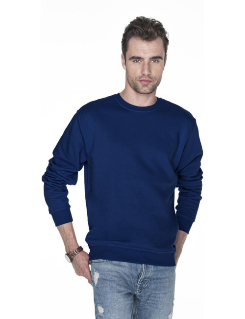 GEFFER SWEATSHIRT Men`s 600 NAVY DTG print silkscreen embroidery company logo