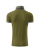 Collar up men`s polo shirt 256 avocado green Adler Malfinipremium