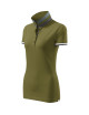 Ladies polo shirt collar up 257 avocado green Adler Malfinipremium