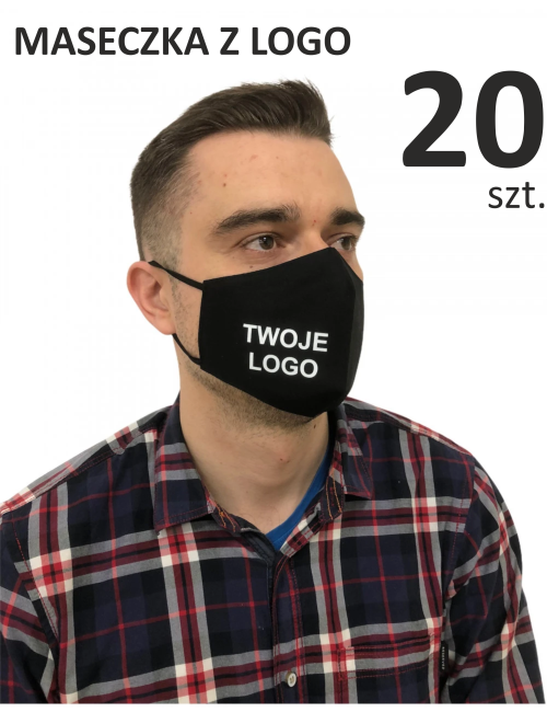 Polish Mask Cotton advertising profiled mask 20 pieces of logo