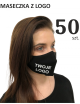 Maske Werbe-Baumwollmaske, 50 Stück, profiliert mit Logo, Stickdruck
