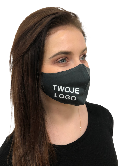 Mask Cotton advertising masks 500 pcs. Profiled with logo print
