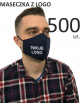 2Schutzmaske Werbe-Baumwollmasken, 500 Stück, profiliert mit Logodruck
