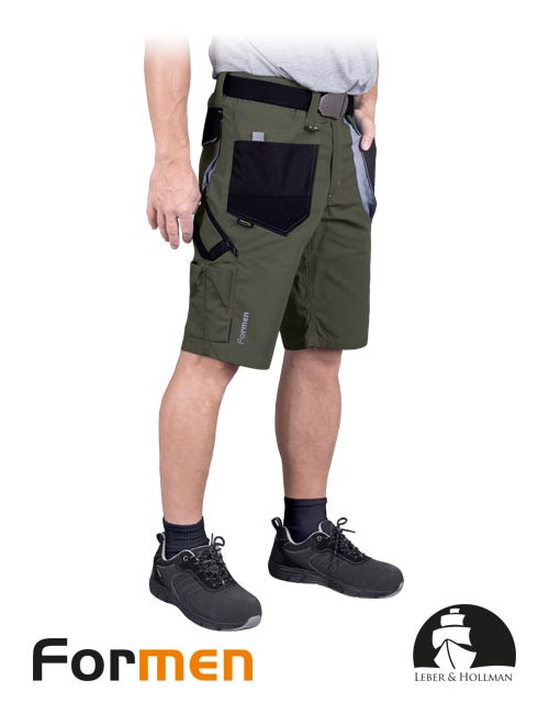 Taillenlange Schutzhose – kurz lh-fmn-ts kbs khaki-schwarz-grau Leber&amp;hollman
