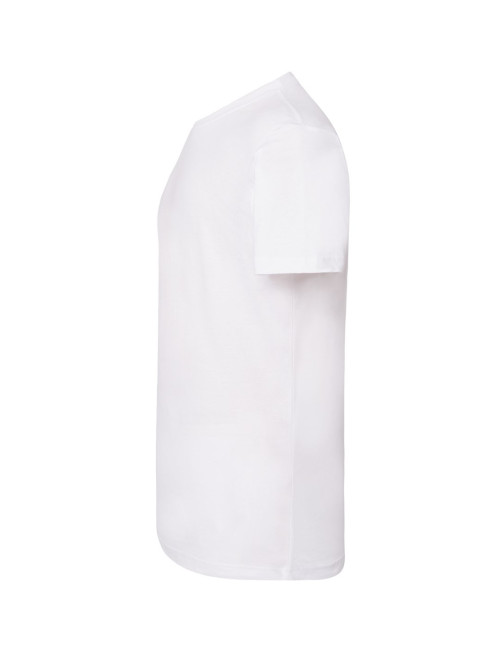 "Koszulka Męska JHK TSUA 150 Slim Fit - Biała, 100% Bawełna, Wzmoc