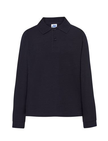 Langarm-Poloshirt für Kinder PKID 210 LS Marineblau JHK