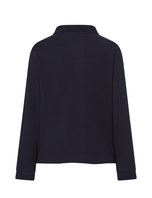 Langarm-Poloshirt für Kinder PKID 210 LS Marineblau JHK