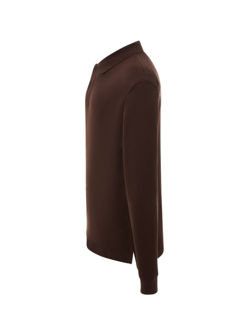Men`s polo shirt polo pora 210 ls chocolate Jhk