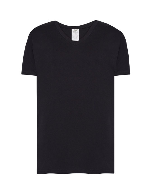 "Koszulka męska JHK TSUA PICO URBAN V-NECK czarna - idealna do haftu