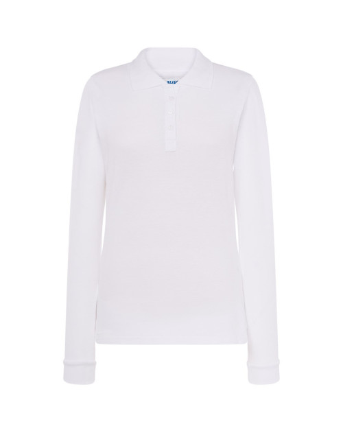 Koszulka polo z długim rękawem POPL 200 LS wh white Jhk