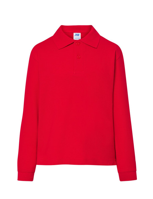 Langarm-Poloshirt für Kinder PKID 210 LS Rot JHK
