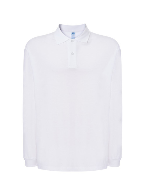 Herren Langarm-Poloshirt POLO PORA 210 LS ls wh weiß Jhk