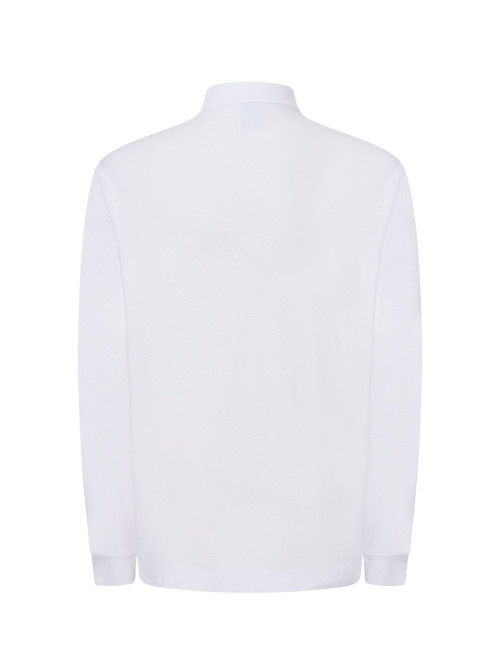 Koszulka Polo Męska z Długim Rękawem POLO PORA 210 LS ls wh white Jhk