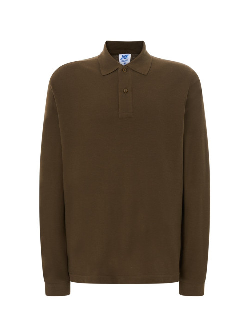 Koszulka Polo Męska z Długim Rękawem POLO PORA 210 LS khaki Jhk
