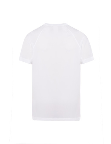 "Men's JHK White Sport T-Shirt: Breathable, Quick-Dry, Perfect for Pr