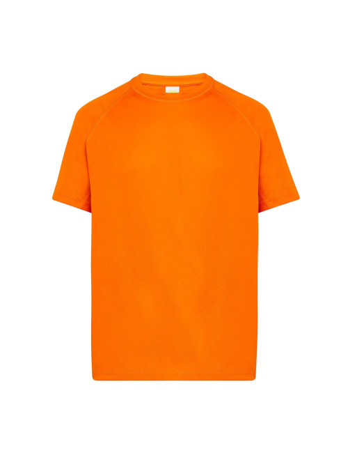 "Men's Orange JHK Sport T-Shirt - Quick-Drying, Breathable with Decor