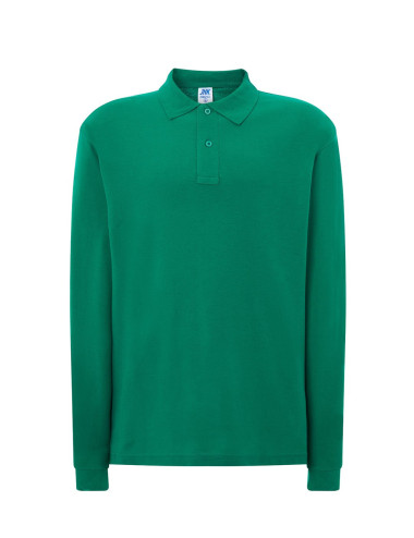Koszulka Polo Męska z Długim Rękawem POLO PORA 210 LS kelly zielona Jhk