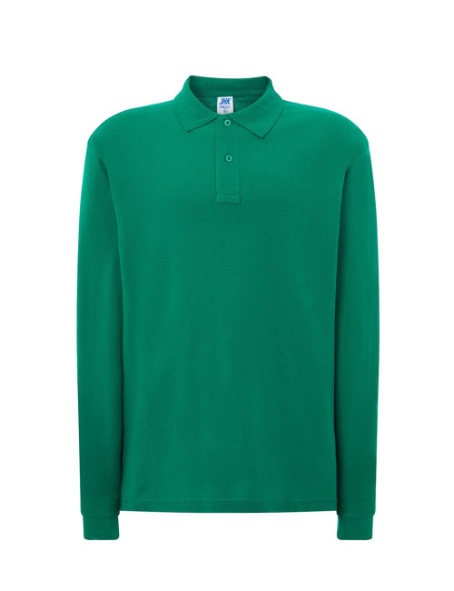 Koszulka Polo Męska z Długim Rękawem POLO PORA 210 LS kelly zielona Jhk