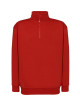 Herren-Sweatshirt SWRA-Zip, halber Reißverschluss, rot, Jhk