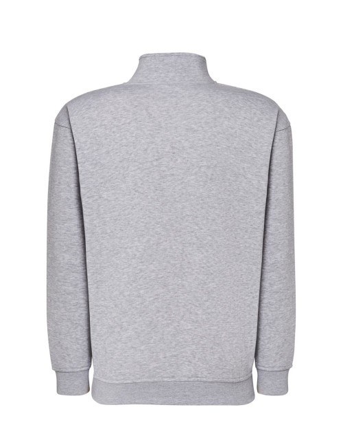 Bluza dresowa męska swra zip half zip popielaty melanż Jhk