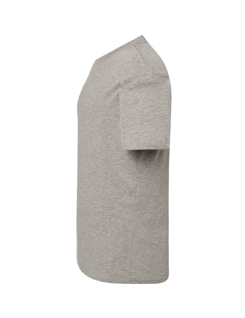 "Koszulka męska JHK TSUA 150 Slim Fit, szary melanż, 100% bawełna,