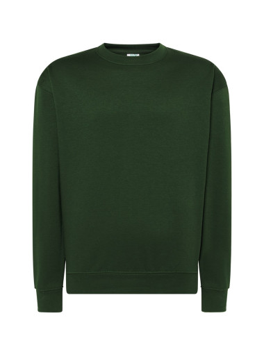 Bluza dresowa męska swra 290 sweatshirt butelkowa zieleń Jhk