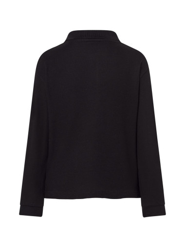 Langarm-Poloshirt für Kinder PKID 210 LS Schwarz JHK