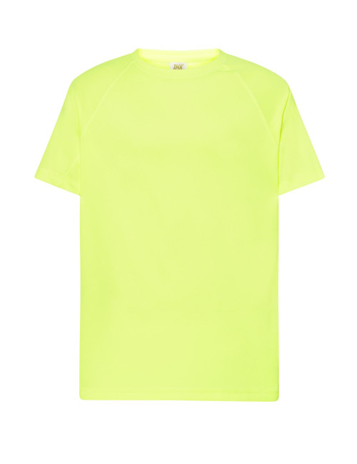 "Men's Quick-Dry JHK Sports T-Shirt in Golden Fluor - Perfect for Pri