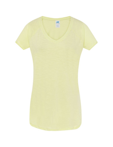 Tsulslb Damen T-Shirt Urban Wedding Lady hellgelb neon Jhk