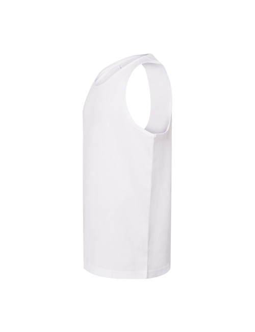 "JHK Aruba Men's Sports T-Shirt - Embroidered, Printed Logo, White, S