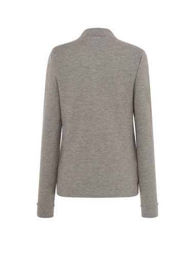 Langarm-Poloshirt POPL 200 LS ls grau melange Jhk