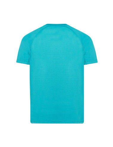 "Men's Turquoise JHK Sports T-Shirt - 100% Polyester, Quick-Dry, Brea
