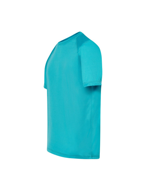 "Men's Turquoise JHK Sports T-Shirt - 100% Polyester, Quick-Dry, Brea