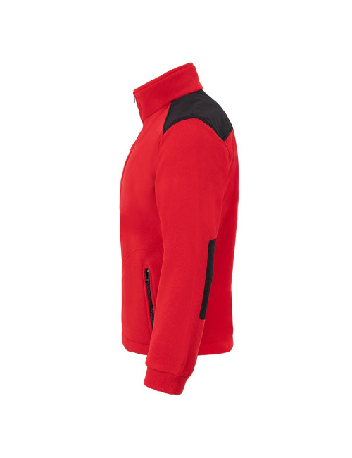 Super warmes Herren-Fleece, verstärkt, FLRA 340 Premium Rot/Schwarz JHK