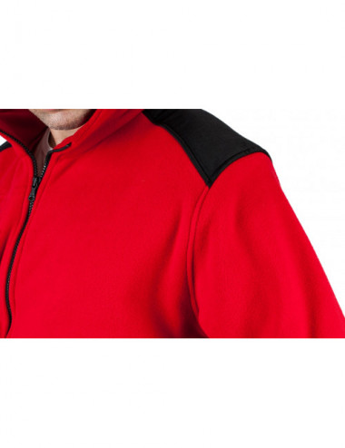 Super warmes Herren-Fleece, verstärkt, FLRA 340 Premium Rot/Schwarz JHK