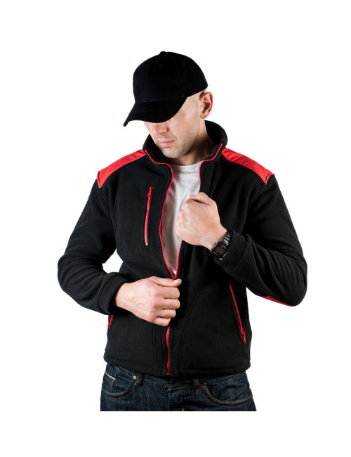 Men`s fleece flra 340 premium black/red Jhk