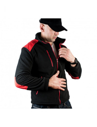Men`s fleece flra 340 premium black/red Jhk